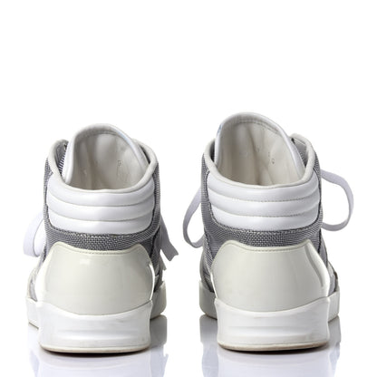 Gucci Baling Fabric Nappa Moorea Interlocking G Mens High Top Sneakers 9 Great White White 5 of 10