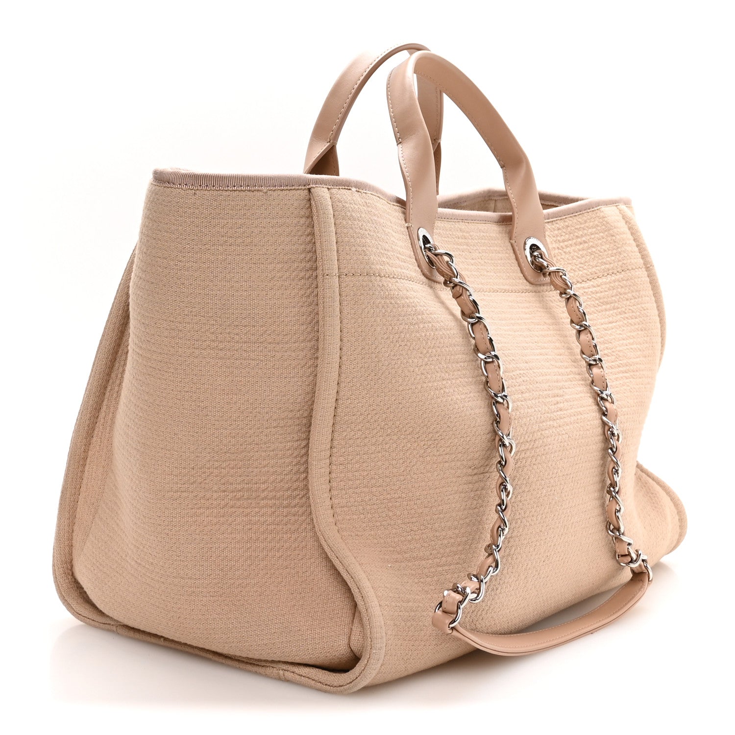 Chanel Mixed Fibers Medium Deauville Tote Beige 4 of 11