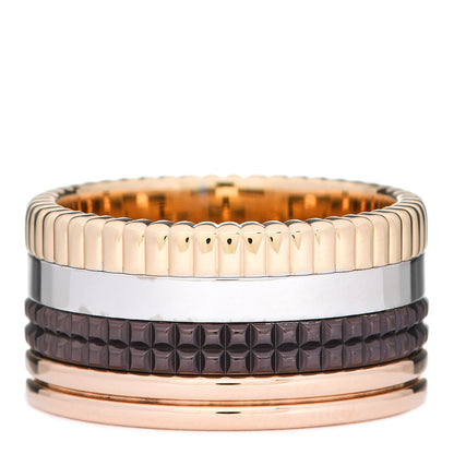 Boucheron 18K Pink Yellow White Gold PVD Large Quatre Classique Ring 59 8.75 3 of 8