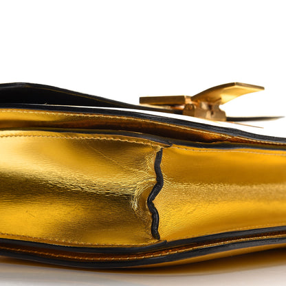 Celine Metallic Box Calfskin Medium Classic Box Flap Bag Gold 10 of 12
