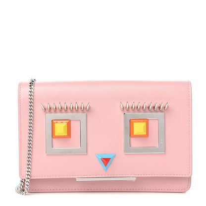 Fendi Vitello Century Hypnoteyes Tube Wallet On Chain Bubblegum 1 of 8