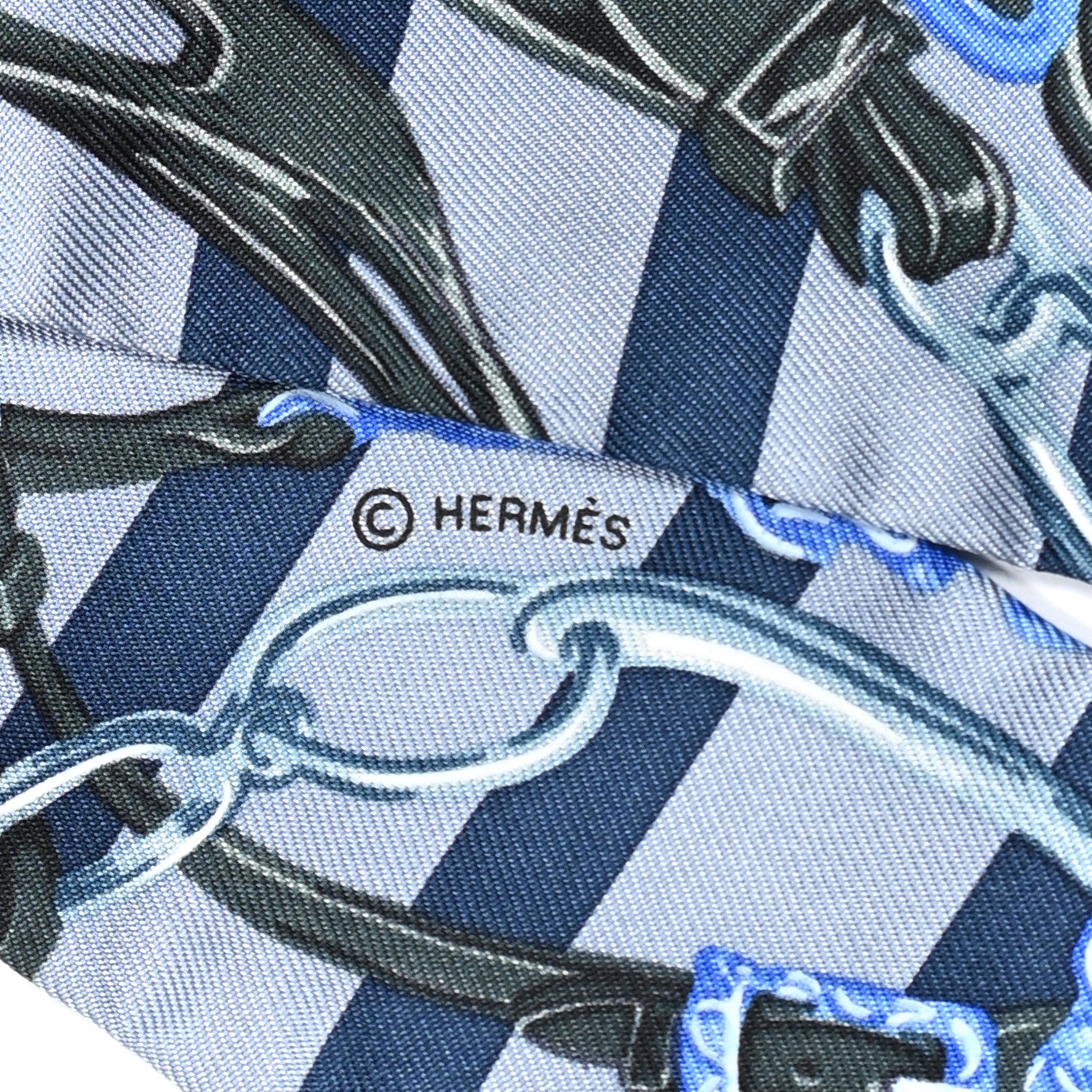 Hermes Silk Brides De Gala Bayaderes Twilly Ciel Marine Vert Sapin 3 of 4