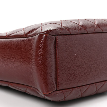 Chanel Caviar Quilted Petit Shopping Tote PST Burgundy 9 of 11