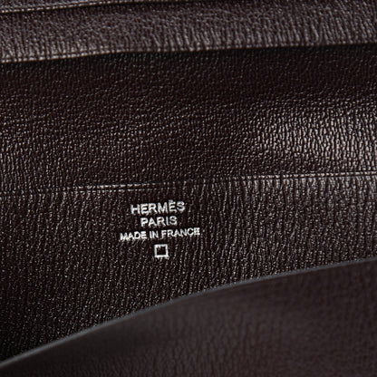 Hermes Shiny Alligator MC2 Fleming Checkbook Holder Wallet Bordeaux 5 of 6