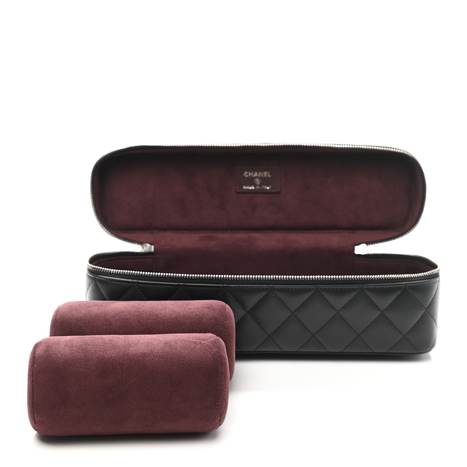 Chanel Lambskin Quilted Watch Case Black 6 of 9