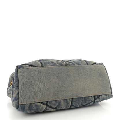 Saint Laurent Denim Quilted Small Loulou Puffer Monogram Chain Satchel Blue Cinnamon 4 of 11