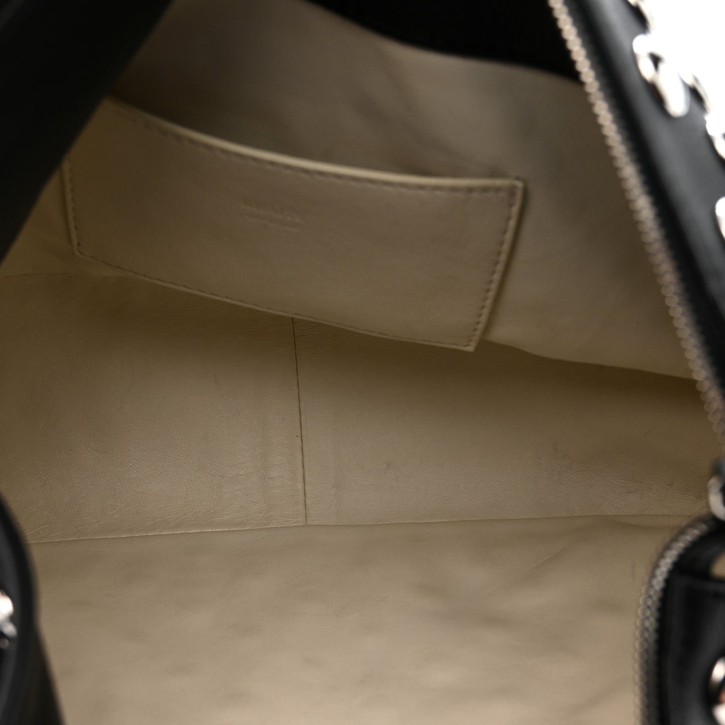 Pebbled Sport Calfskin Studded Elena Black