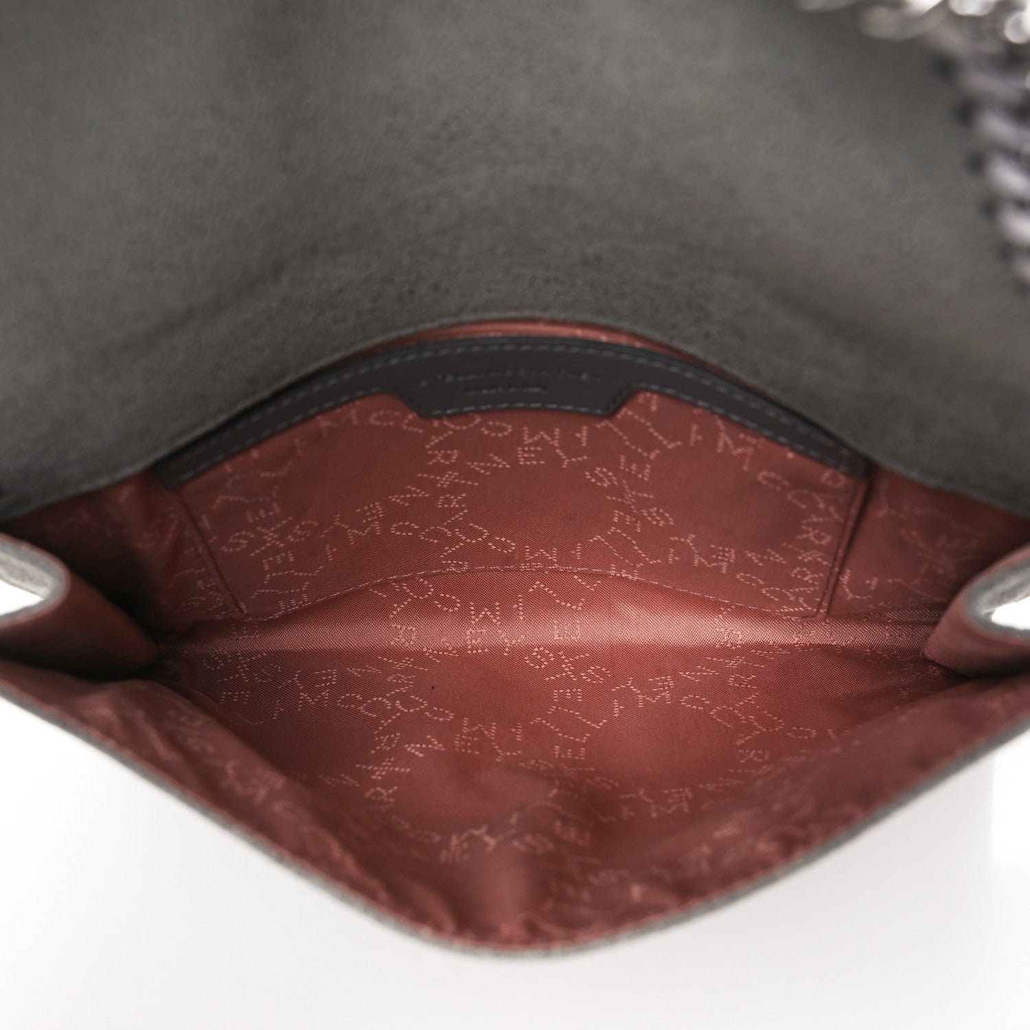 Stella McCartney Shaggy Deer Falabella Wallet Crossbody Bag Grey 5 of 9