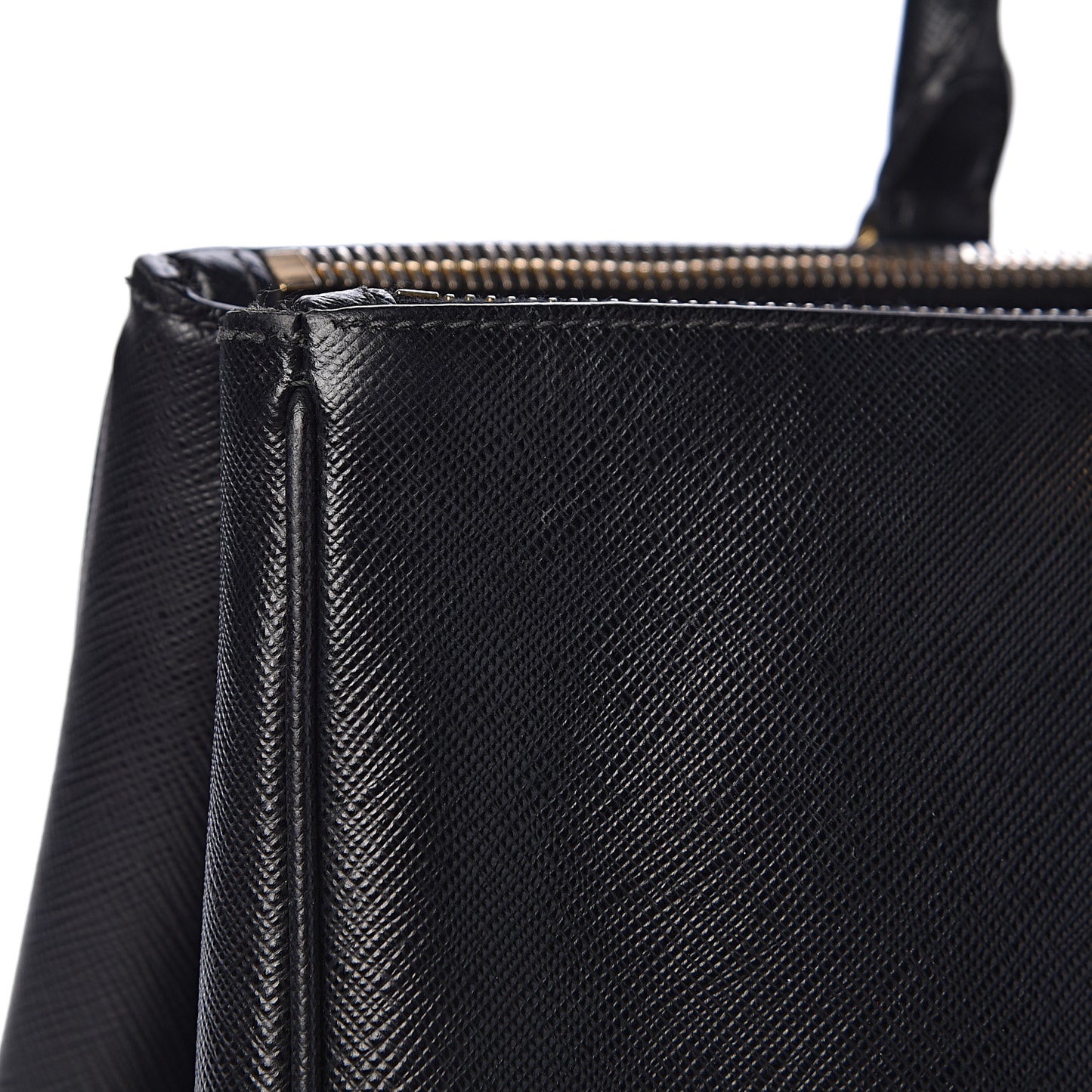 Saffiano Large Galleria Double Zip Tote Black