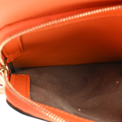 Fendi Vitello Seta Shiny Nappa Medium 3 Pocket Peekaboo Iconic Satchel Aranciata 7 of 15