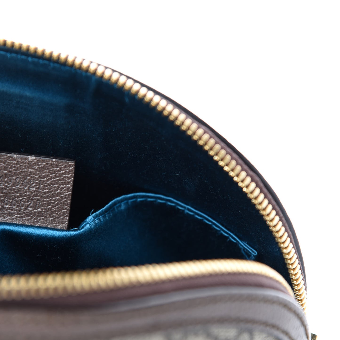 GG Supreme Monogram Textured Dollar Calfskin Web Small Ophidia Dome Shoulder Bag Beige Ebony New Acero