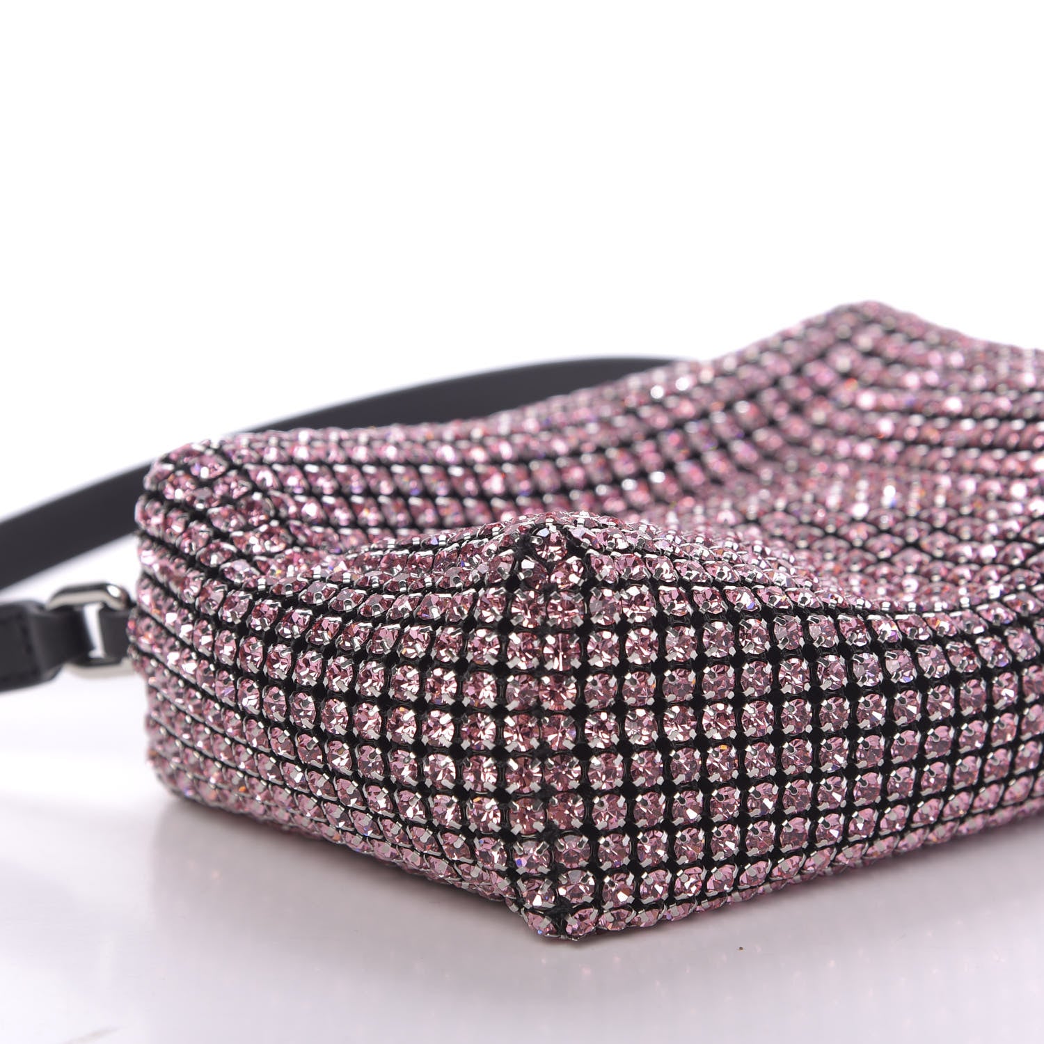 Alexander Wang Mesh Crystal Rhinestone Mini Heiress Pouch Pink 8 of 10