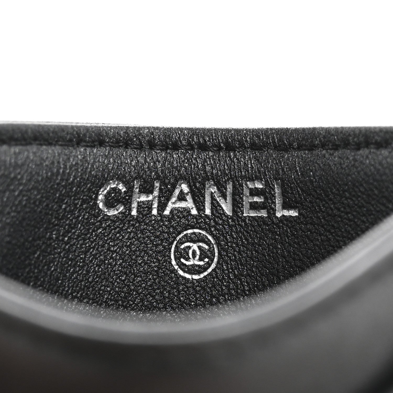 Chanel Pearly Lambskin Quilted Card Holder So Black 7 of 9
