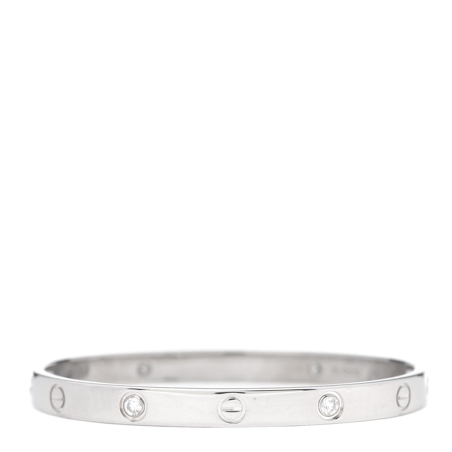 18K White Gold 4 Diamond LOVE Bracelet 18
