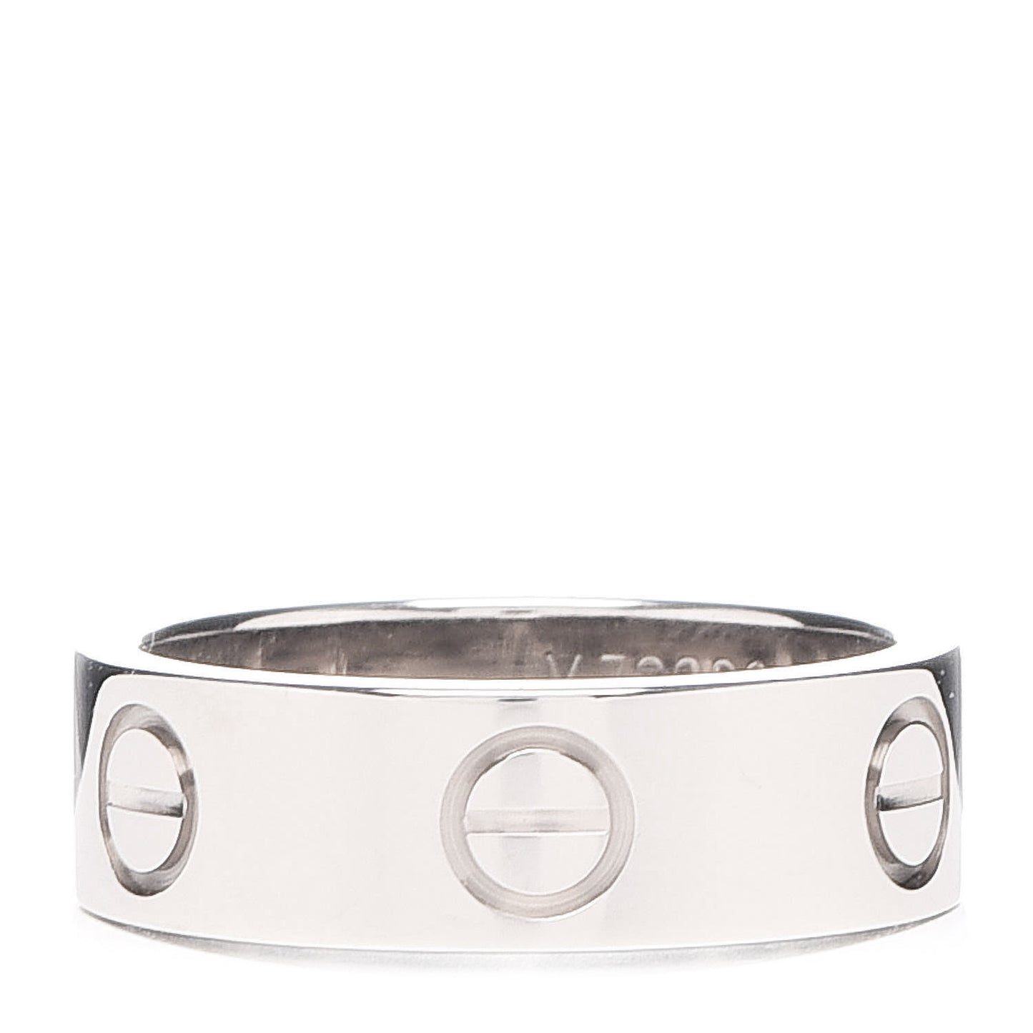 18K White Gold 5.5mm LOVE Ring 49 4.75