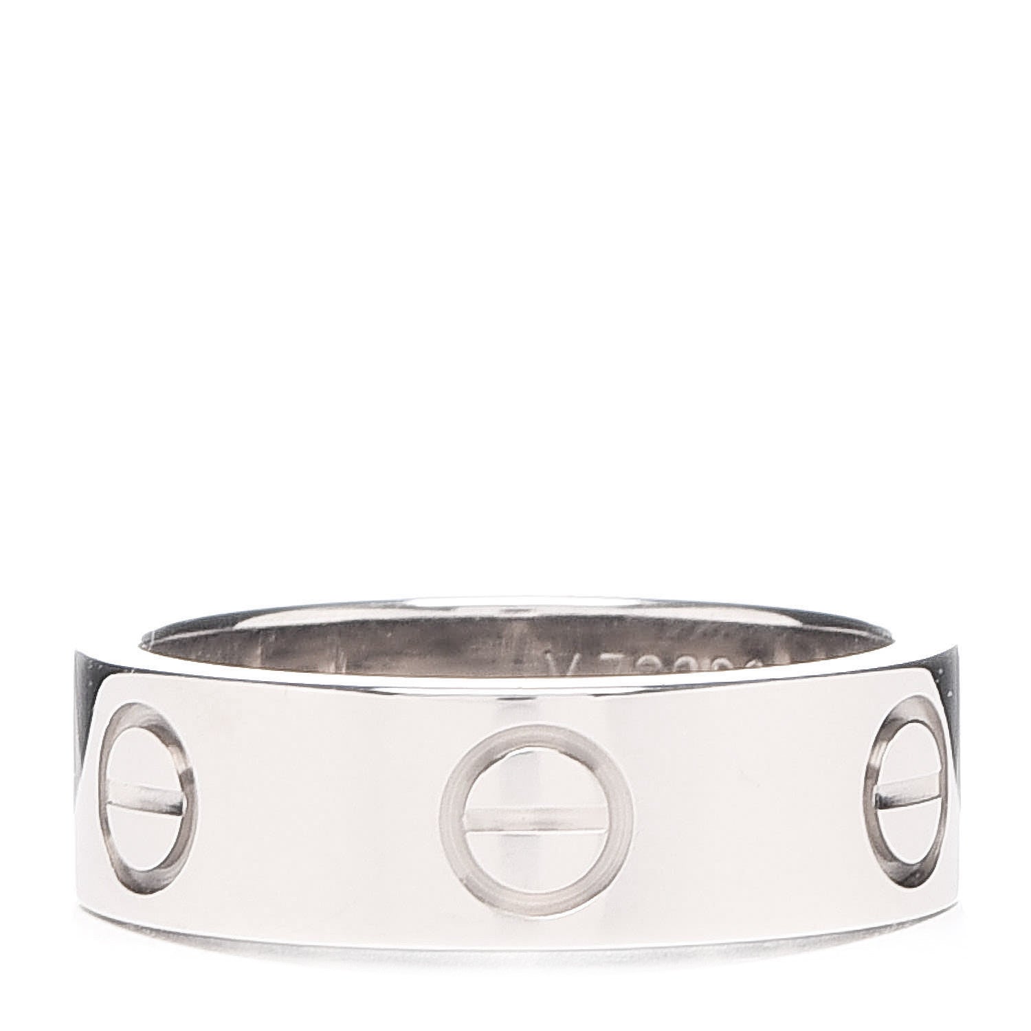 Cartier 18K White Gold 5.5mm LOVE Ring 49 4.75 1 of 4