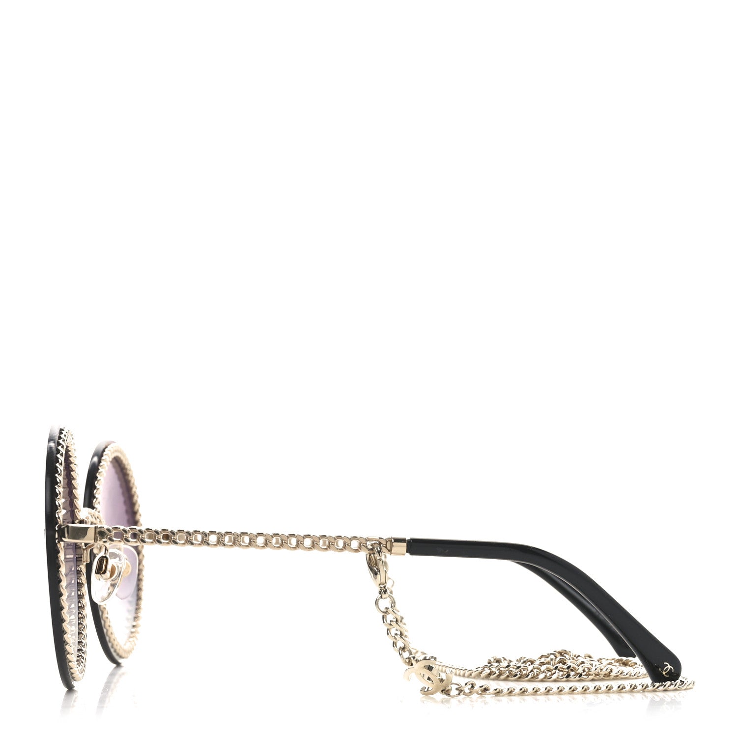 Chanel Round Chain Sunglasses 4245 Gold 3 of 7