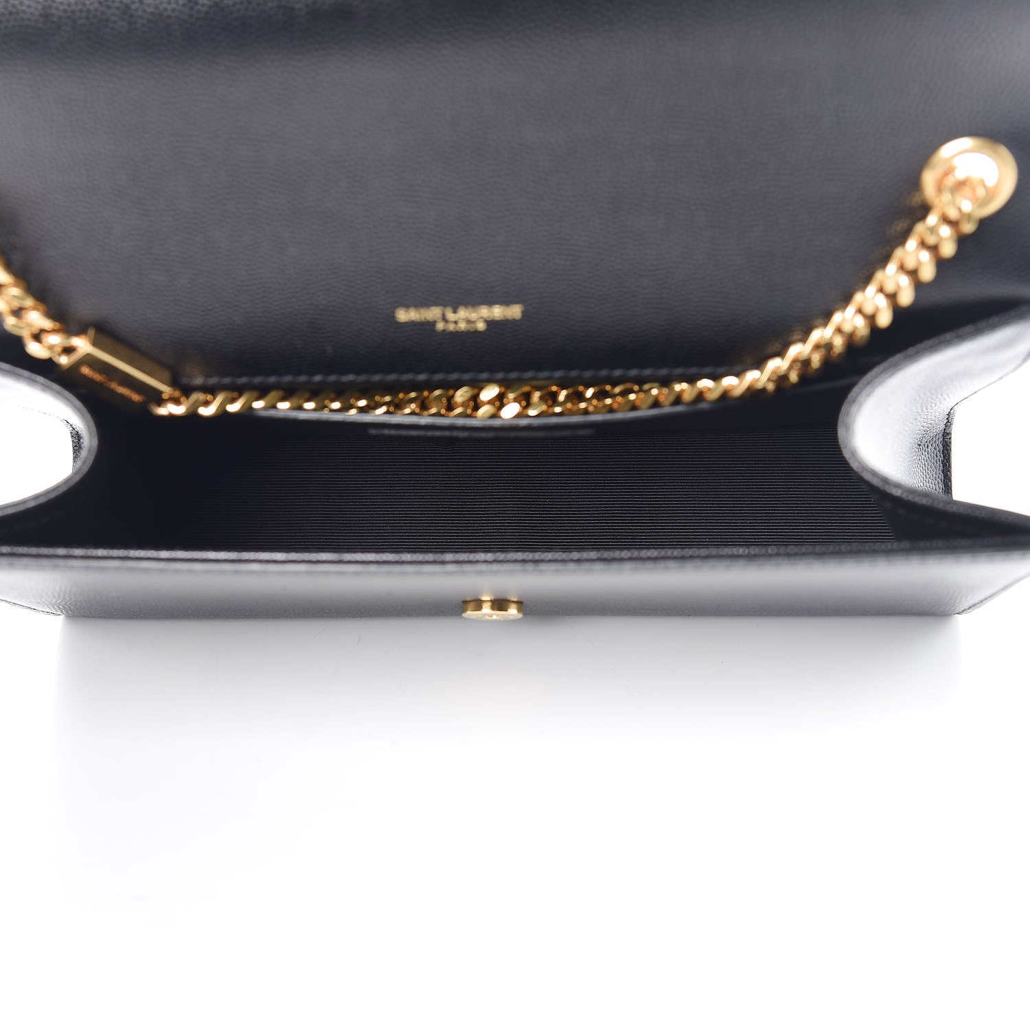 Saint Laurent Grain De Poudre Medium Classic Monogram Kate Satchel Black 5 of 10