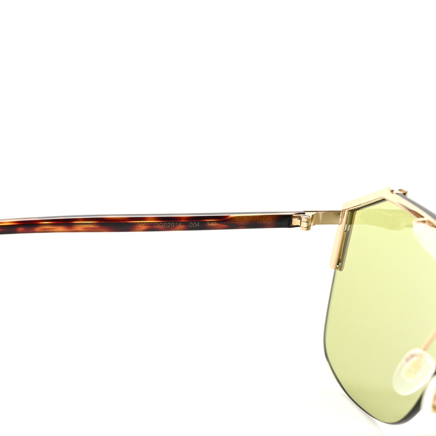 Metal Rimless Square Sunglasses GG0291S Havana