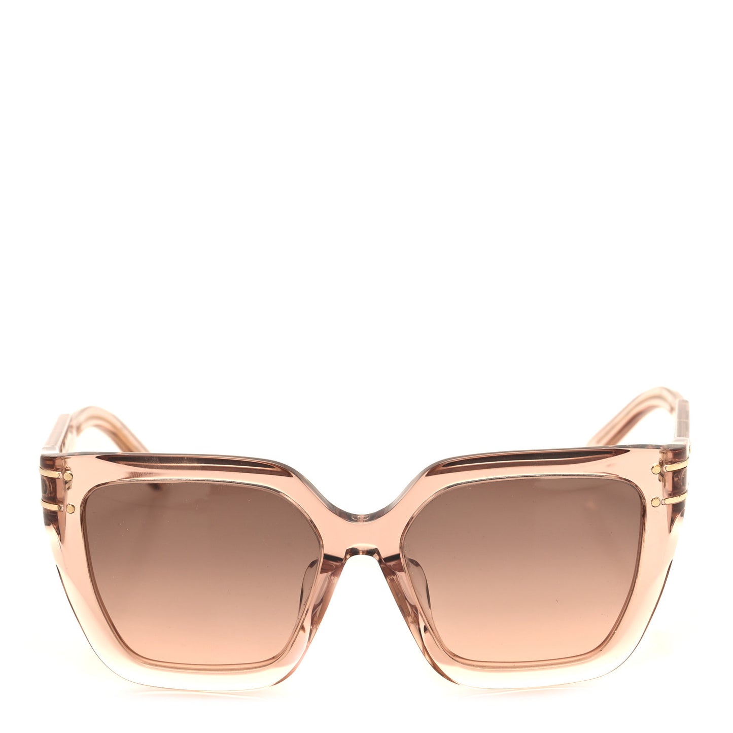 Acetate Diorsignature S10F Square Sunglasses Transparent Pink