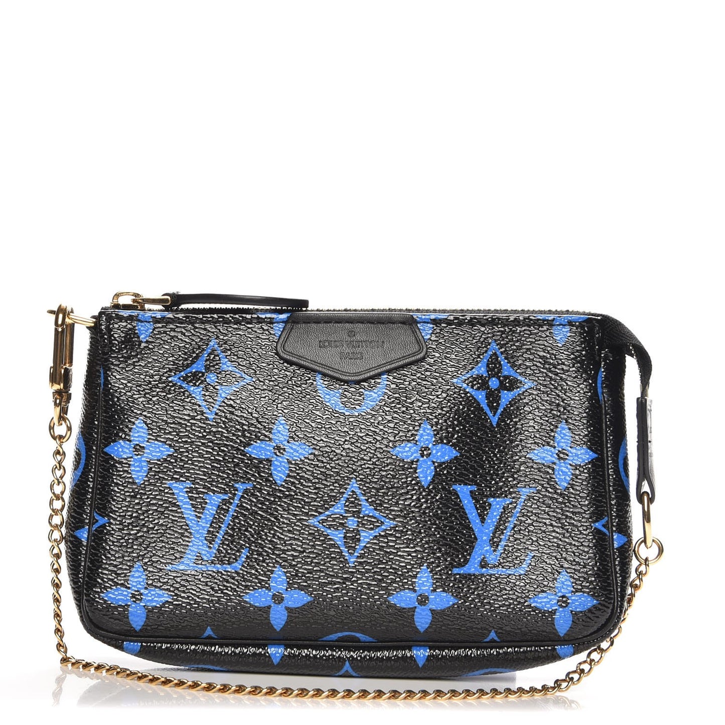 Colored Monogram Mini Pochette Accessories Blue Black