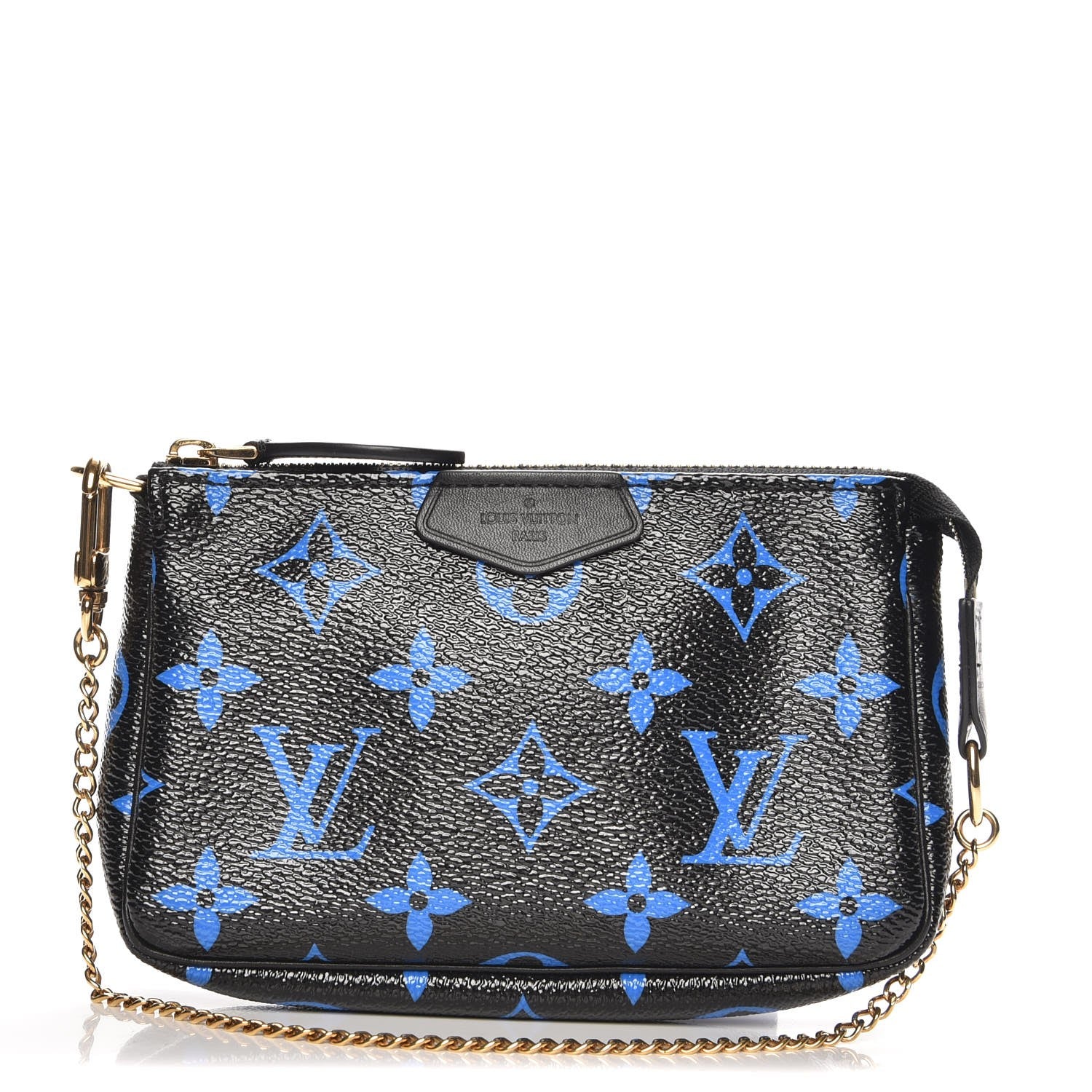 Louis Vuitton Colored Monogram Mini Pochette Accessories Blue Black 1 of 6