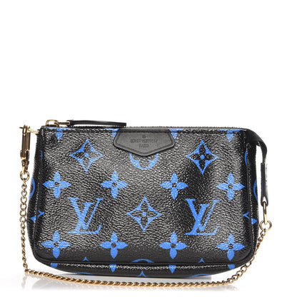 Louis Vuitton Colored Monogram Mini Pochette Accessories Blue Black 1 of 6