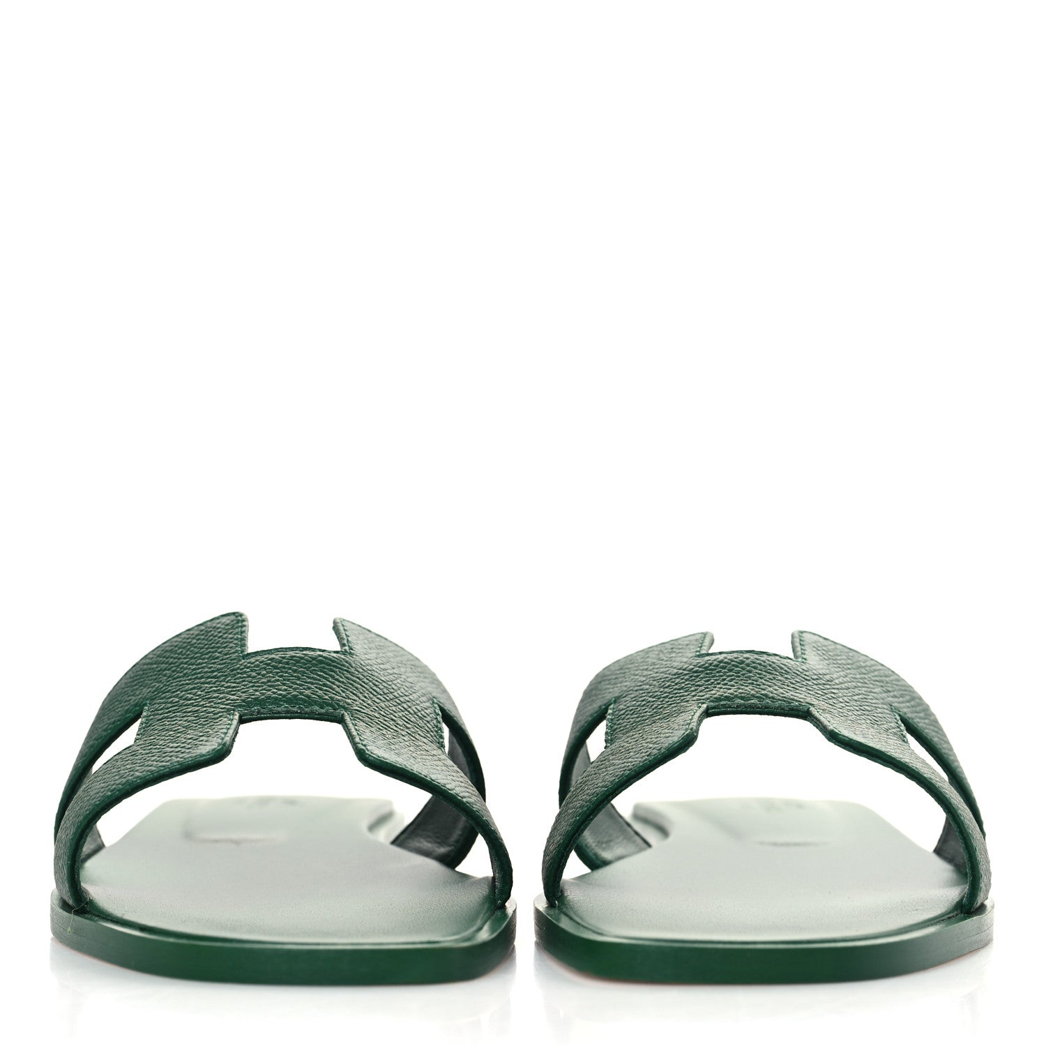 Hermes Epsom Oran Sandals 35 Vert Cactus 2 of 9