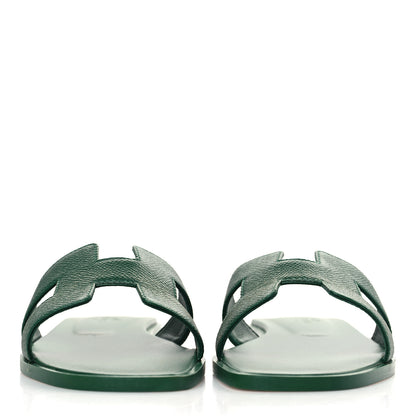 Hermes Epsom Oran Sandals 35 Vert Cactus 2 of 9