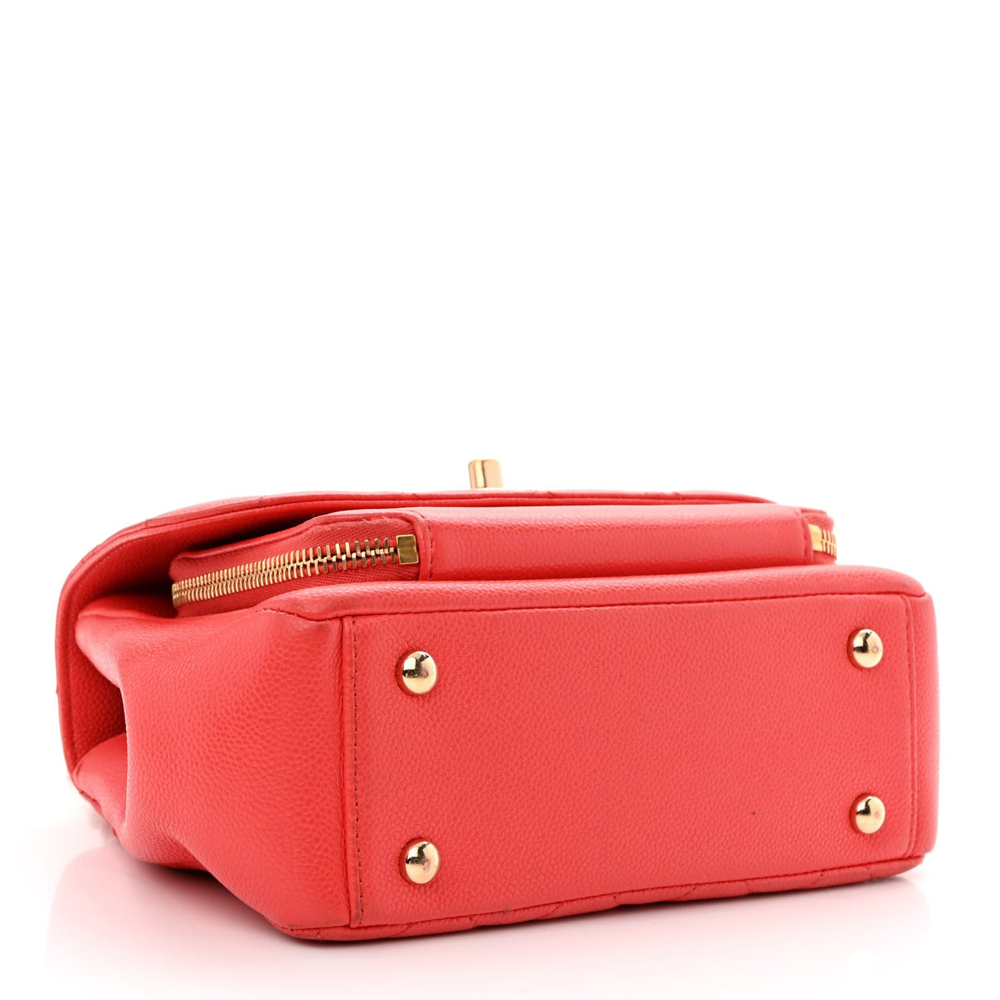 Caviar Quilted Mini Business Affinity Flap Red