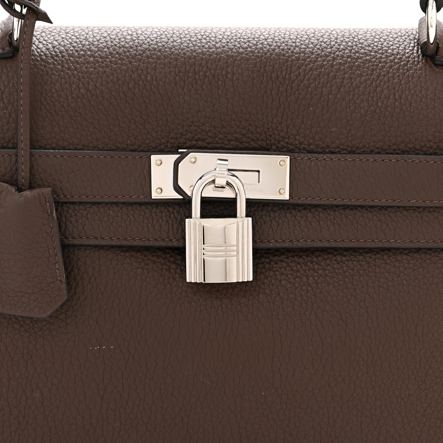 Taurillon Clemence Shoulder Kelly 40 Cafe