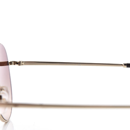 Chanel Aviator Metallic Pilot Sunglasses 4231 Gold 5 of 9