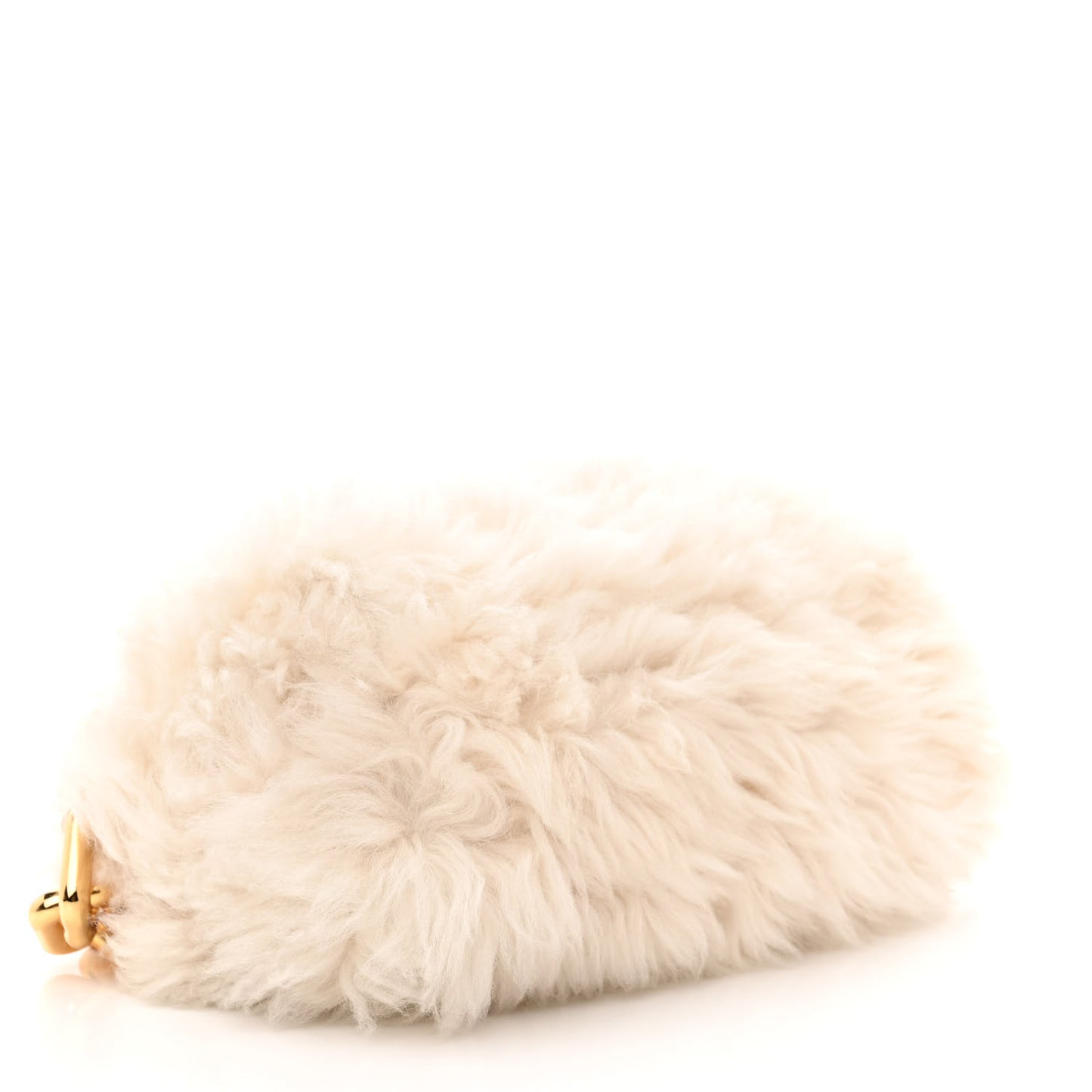 Shearling Lambskin The Pouch Chain White