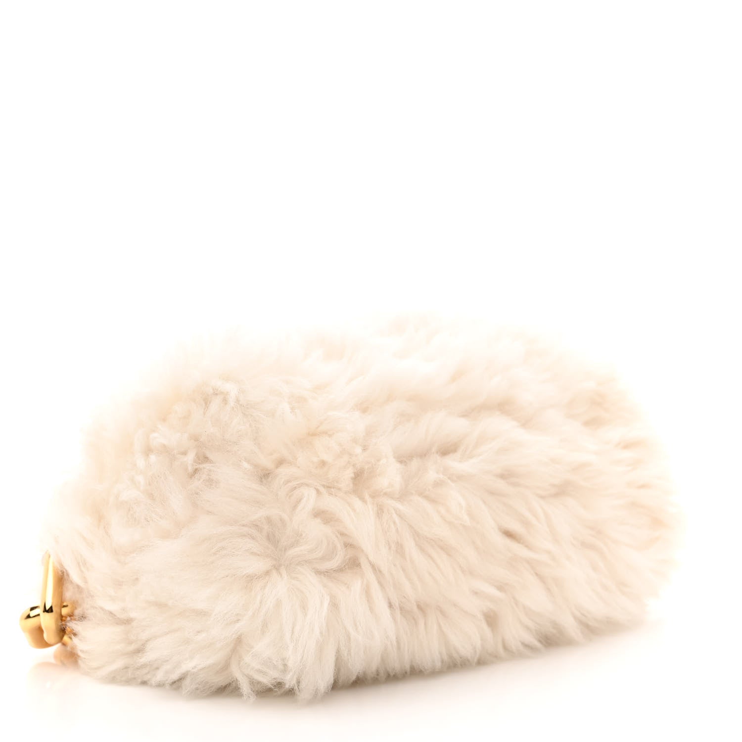 Bottega Veneta Shearling Lambskin The Pouch Chain White 4 of 11