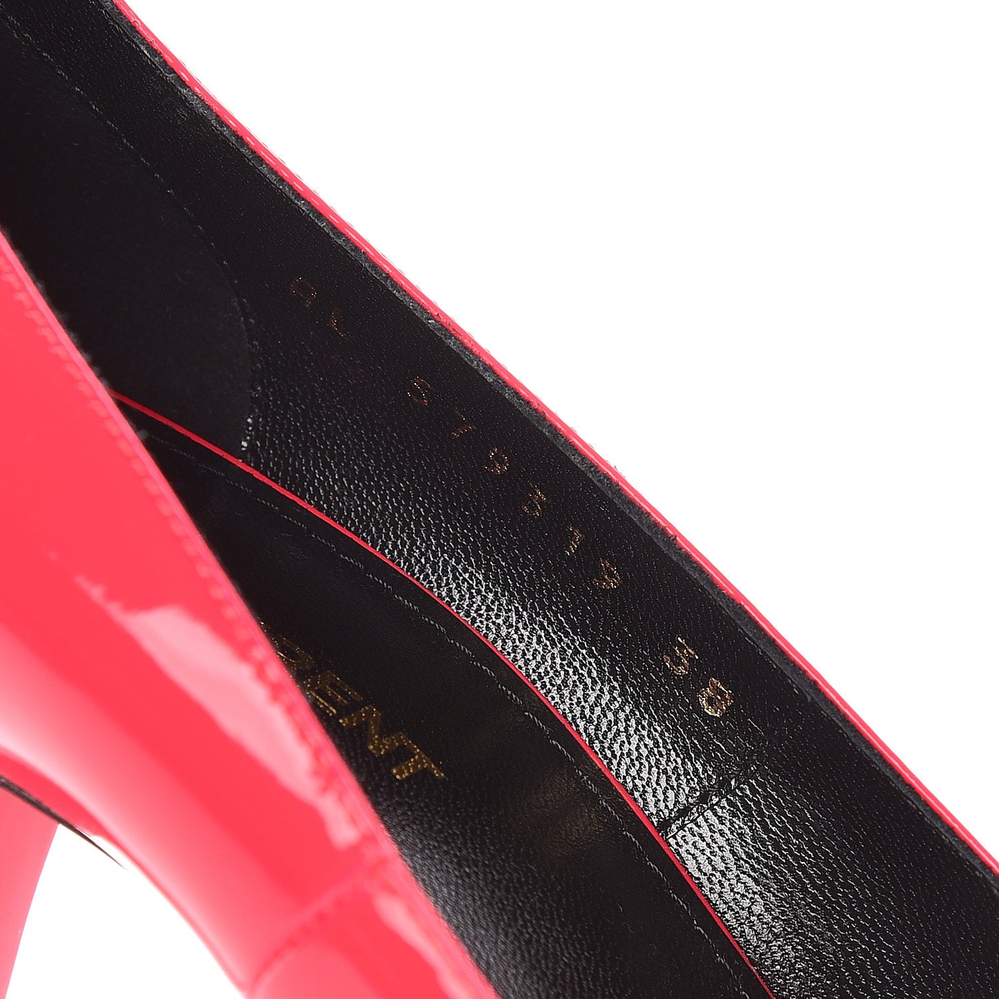 Patent Calfskin Kiki 85 Pumps 38 Neon Pink
