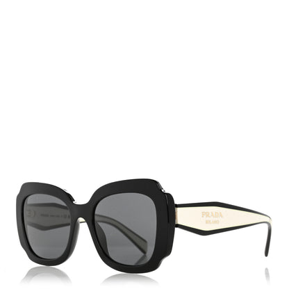 Prada Acetate Square Sunglasses SPR 16Y White Dark Grey 1 of 10