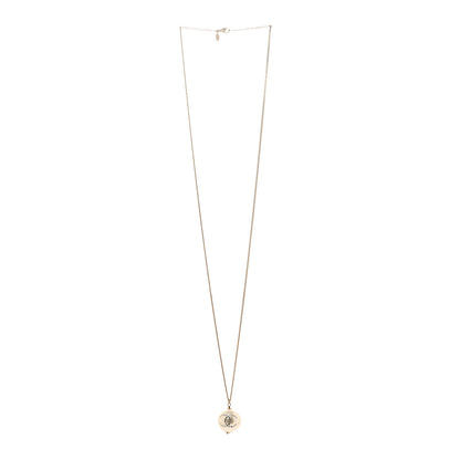 Chanel Pearl Crystal CC Pendant Necklace Gold 3 of 5