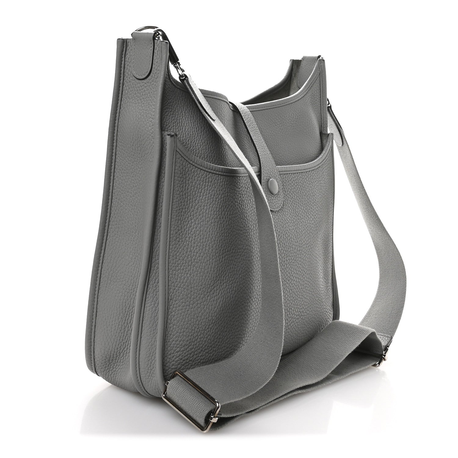 Hermes Taurillon Clemence EVELYNE III GM Gris Mouette 3 of 10