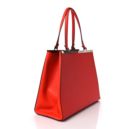 Fendi Vitello Elite Flamingo Large 3Jours Tote Papavero 3 of 13