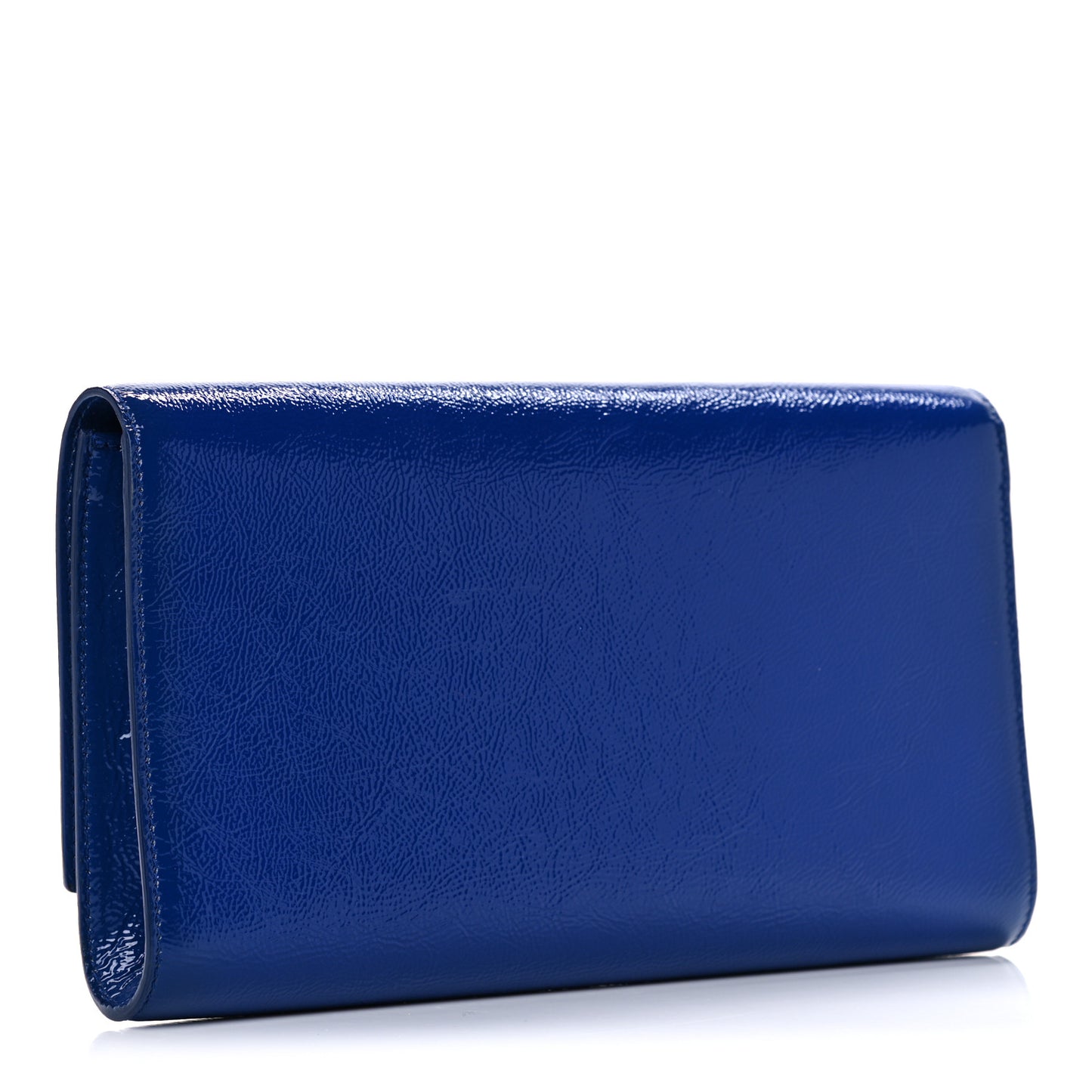 Textured Patent Monogram Large Belle De Jour Clutch Royal Blue