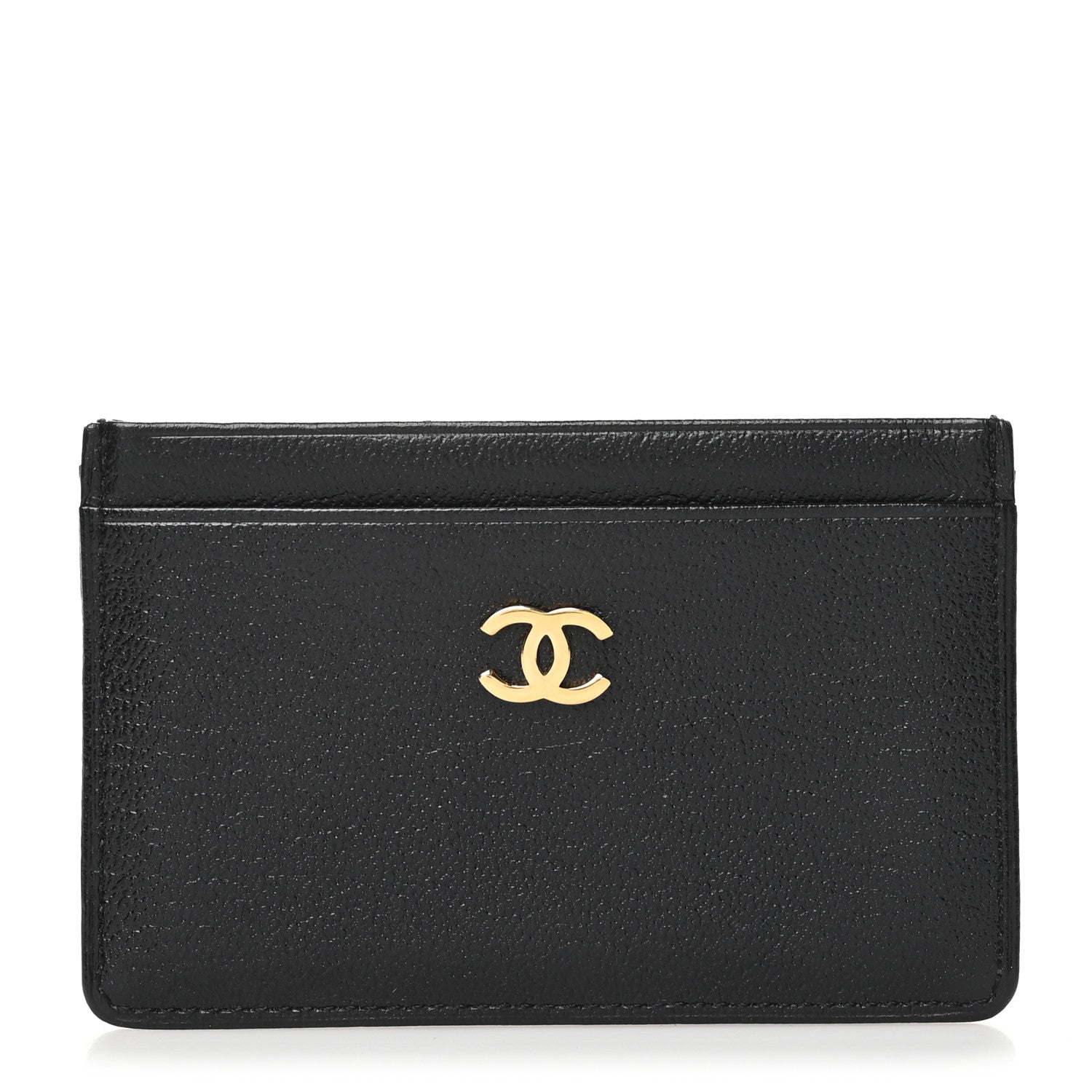 Chanel Goatskin CC Card Holder Black 1 of 9
