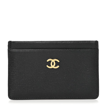 Chanel Goatskin CC Card Holder Black 1 of 9