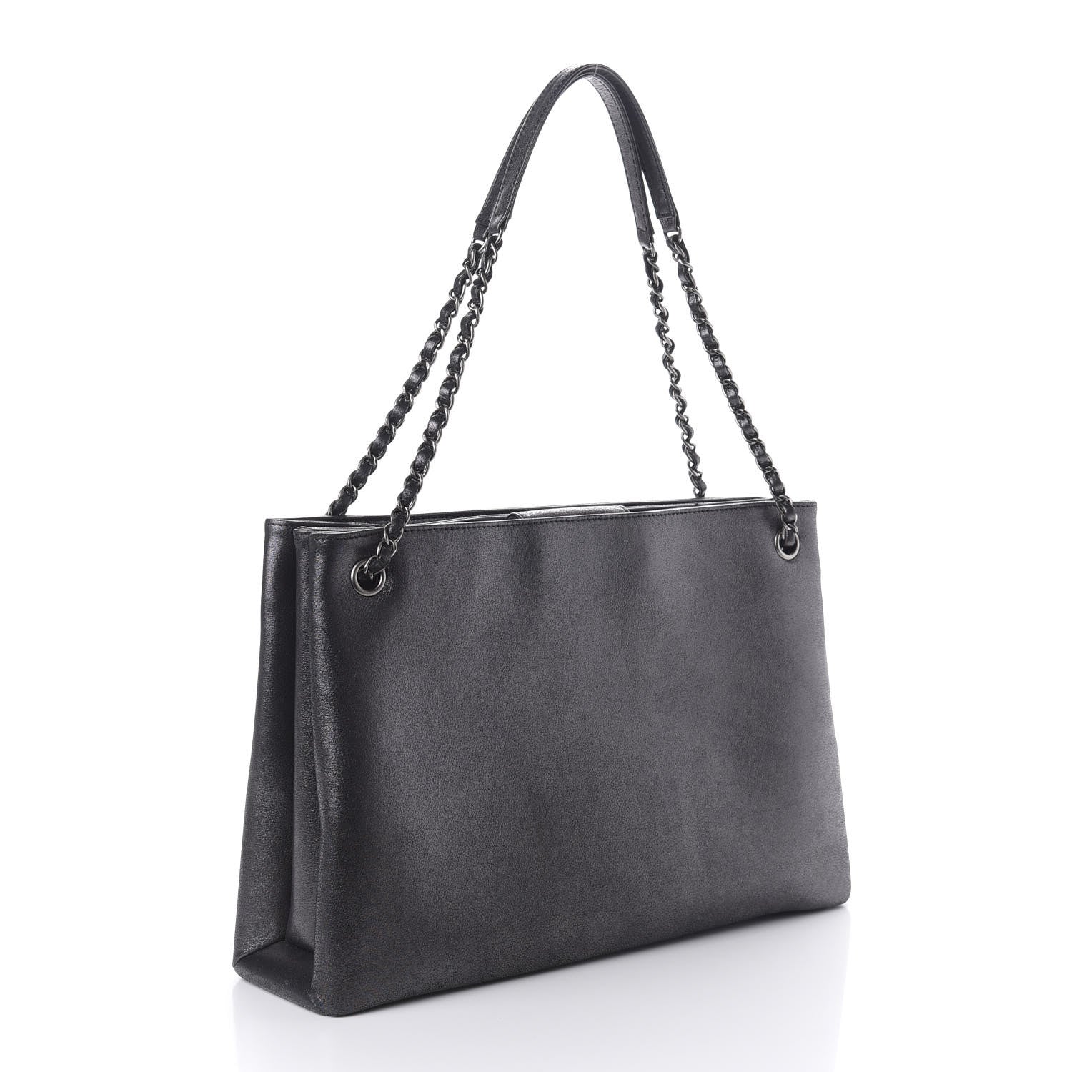 Chanel Iridescent Calfskin CC East West Shopping Tote Grey 3 of 11