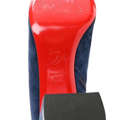 Christian Louboutin Veau Velours Turela 85 Ankle Boots 39.5 Blue 8 of 8