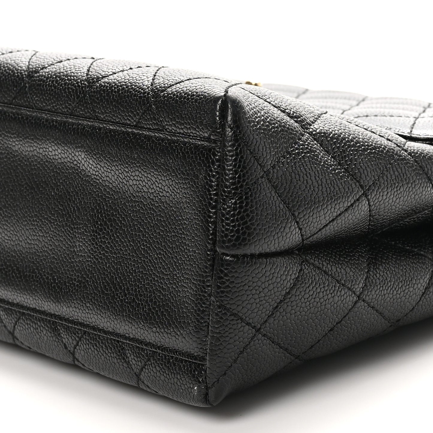 Caviar Quilted Jumbo Kelly Flap Black