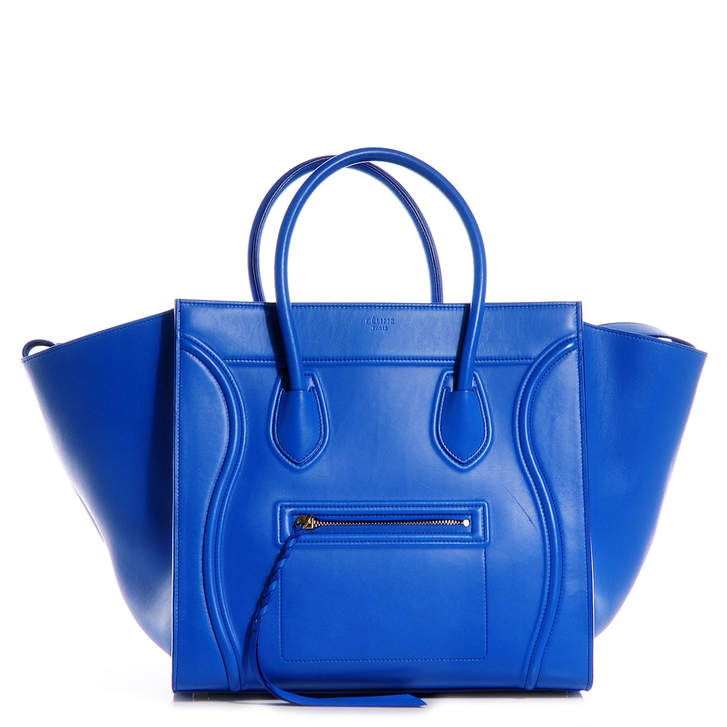 Smooth Calfskin Medium Phantom Luggage Electric Blue