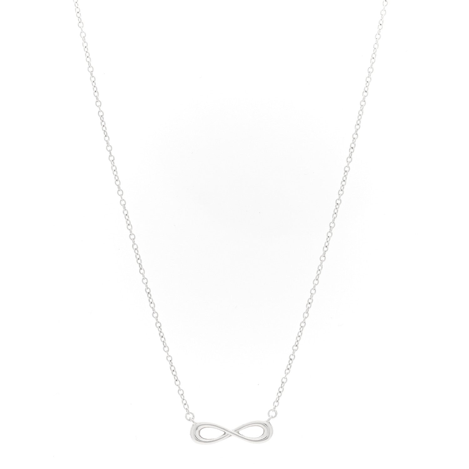 Tiffany Sterling Silver Mini Infinity Pendant Necklace 1 of 4