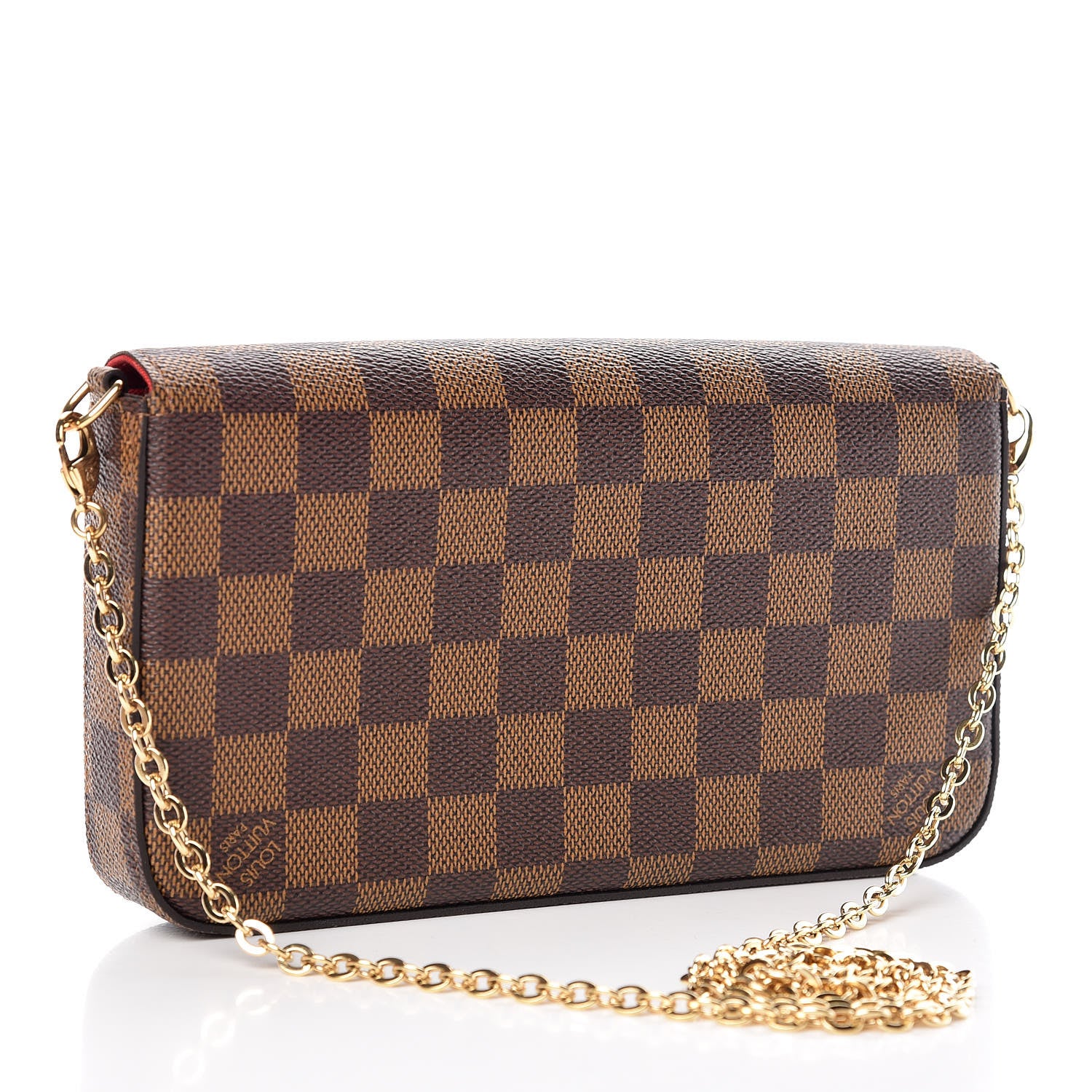 Louis Vuitton Damier Ebene Pochette Felicie Chain Wallet 4 of 13