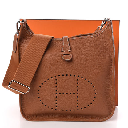 Hermes Taurillon Clemence Evelyne III PM Gold 11 of 11