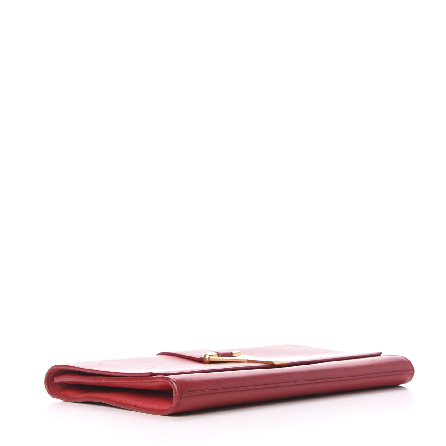 Calfskin Classic Y Ligne Clutch Red